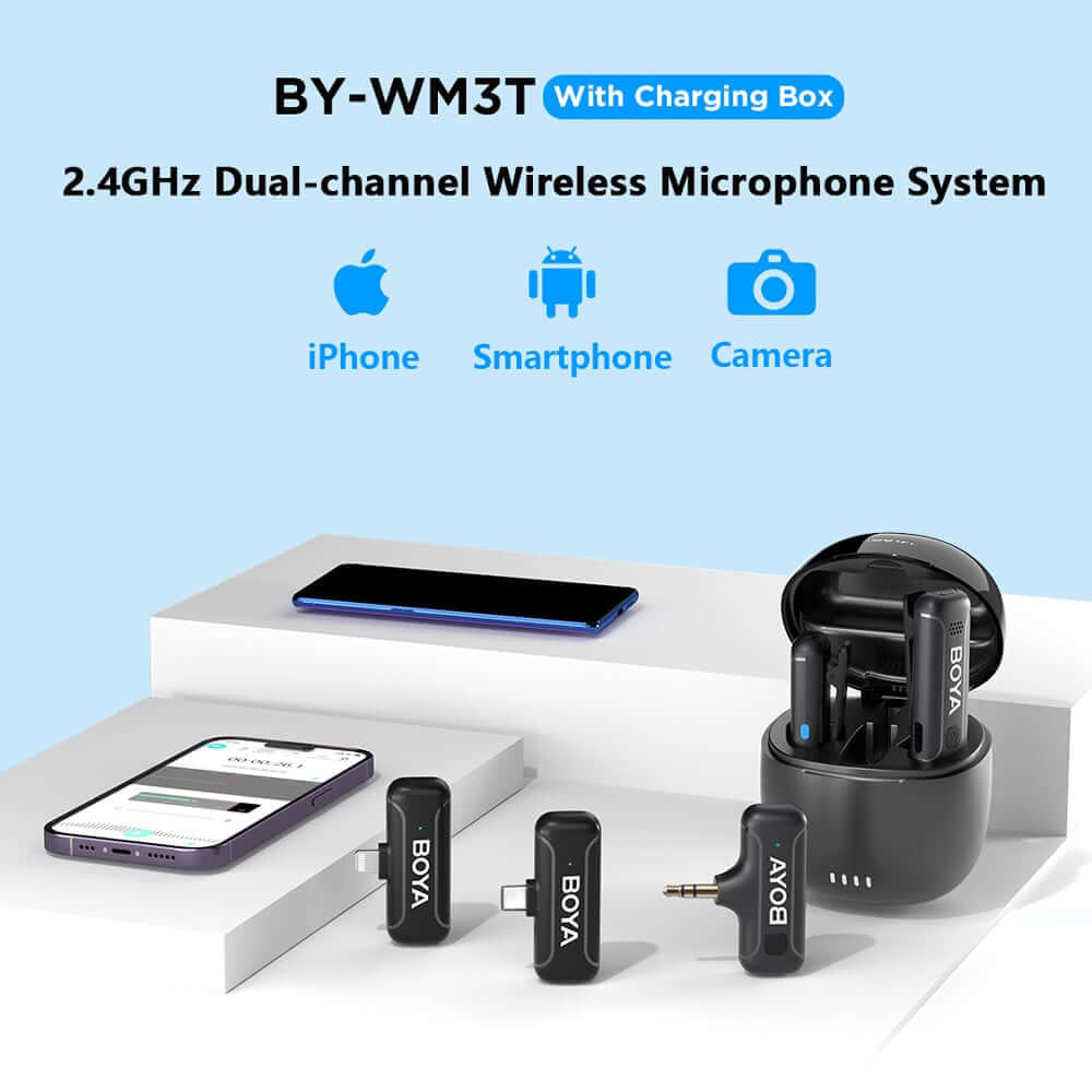 ไมโครโฟนไร้สาย BOYA MICROPHONE BOYA BY-WM3T-D2